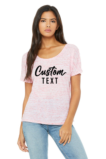 Custom Slouchy Shirt,Off Shoulder ,Relaxed Loose Fit Tee,Slouchy Scoop Neck Tee,Boho Gift,Bohemian Slouchy Tee,One Side Off Shoulder,C7081