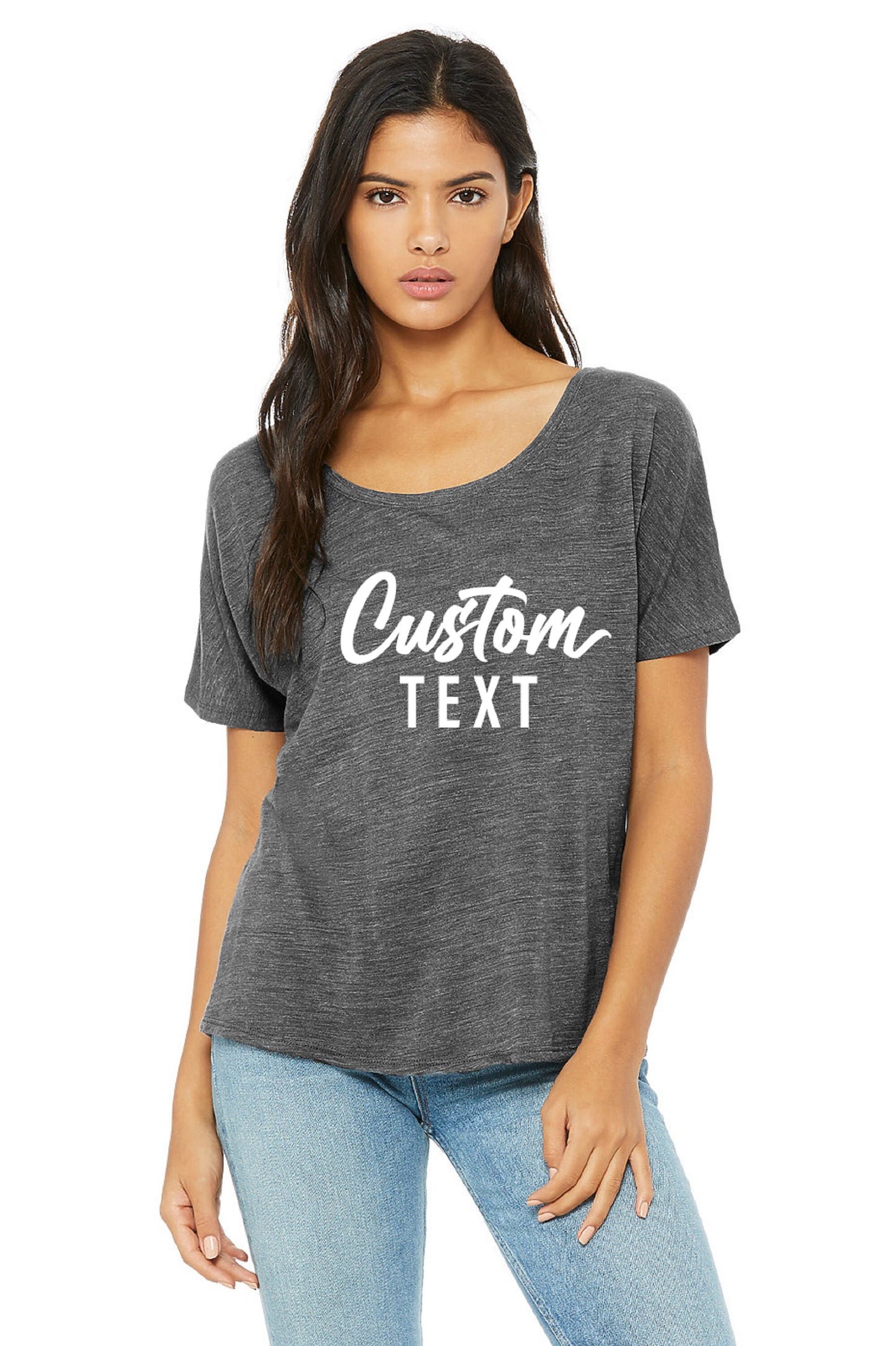 Custom Slouchy Shirt,Off Shoulder ,Relaxed Loose Fit Tee,Slouchy Scoop Neck Tee,Boho Gift,Bohemian Slouchy Tee,One Side Off Shoulder,C7081