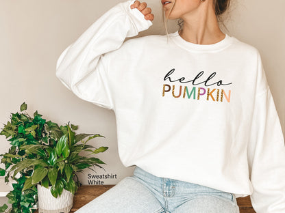 Hello Pumpkin Shirt, Thanksgiving Shirt, Thankful Shirt, Thanksgiving Tee, Grateful Shirt, Fall Shirt, Fall Teacher Shirt,C6057