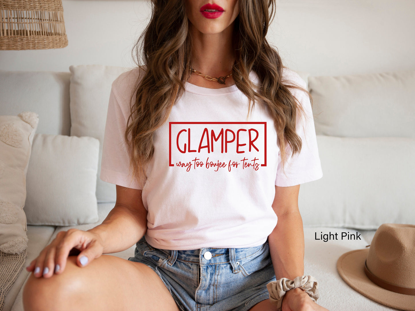 Glamper Way Too Boujee For Tents, Camping Shirt, Camping Heart Shirt, Traveler Shirt, Adventure Gift, Hiking Shirt, Camping Shirt, C6072