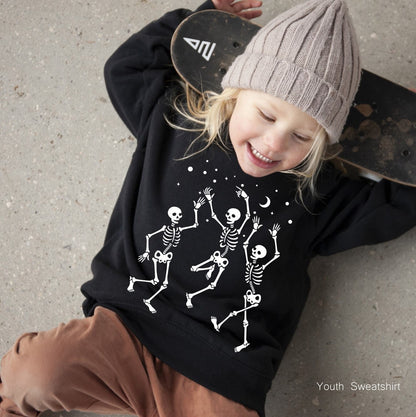 Halloween Skeleton Hoodie,Skeletons Halloween Oversized Sweatshirt,Halloween Dancing Skeleton Sweatshirt,Halloween Costume,C6110