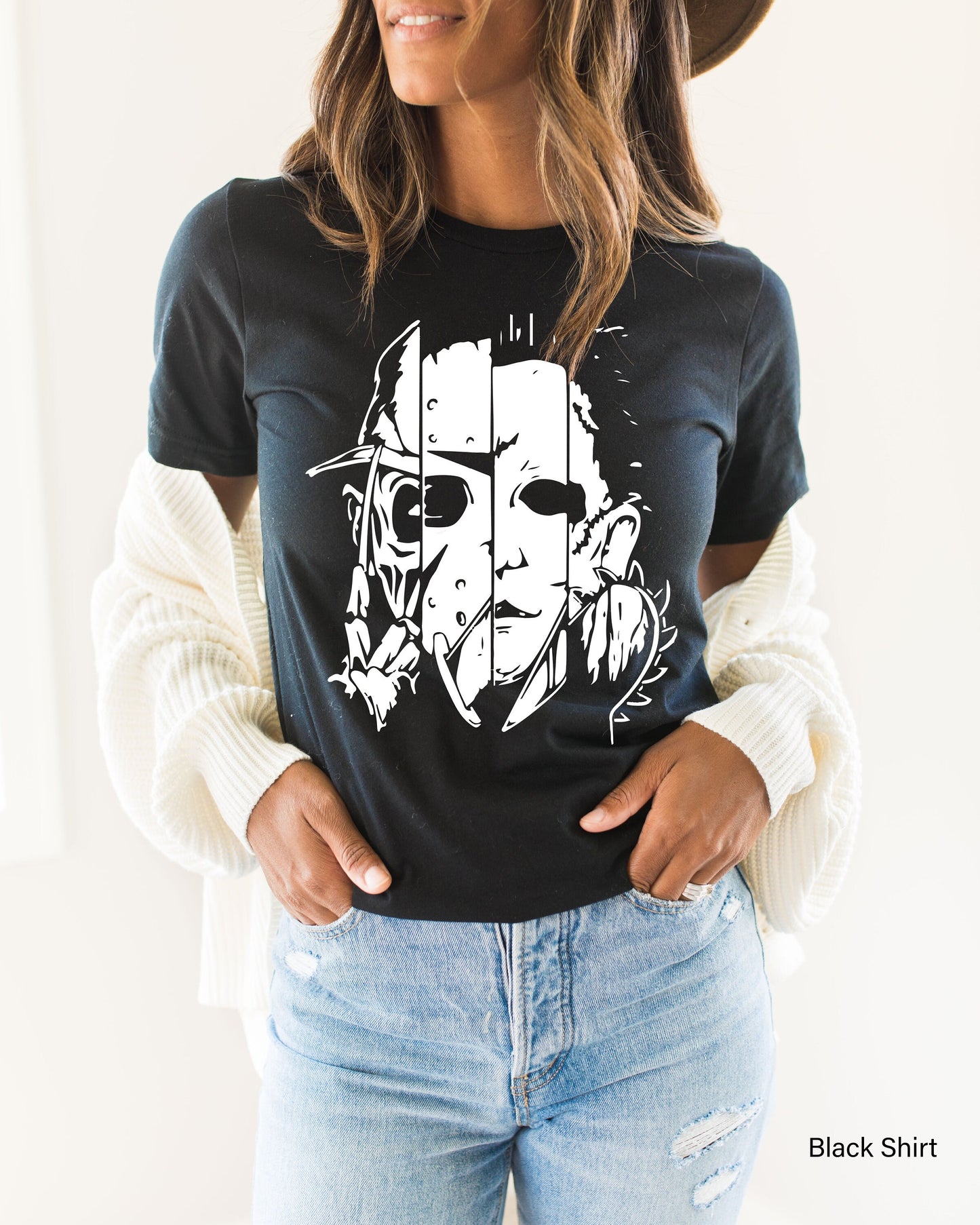 Halloween Sweatshirt, Horror Movie Killers, Halloween Sweatshirt, Halloween Friends,Horror Movie,Horror Movie Shirt,Halloween Horror,C6154