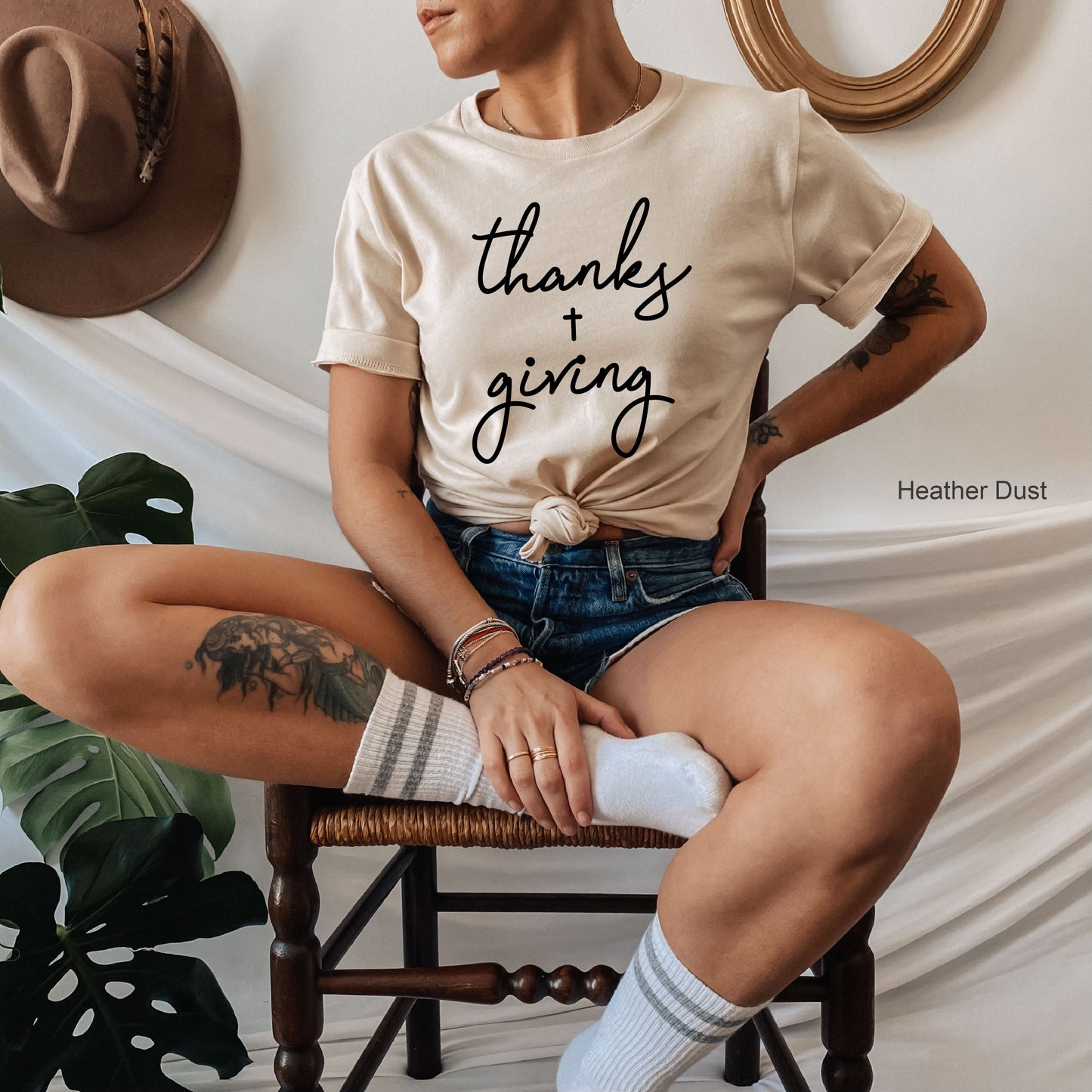 Thanks + Giving Shirt, Thanksgiving Sweater, Cute Fall Sweatshirts, Fall Sweater, Friendsgiving TShirt, Clothe Design, C5473