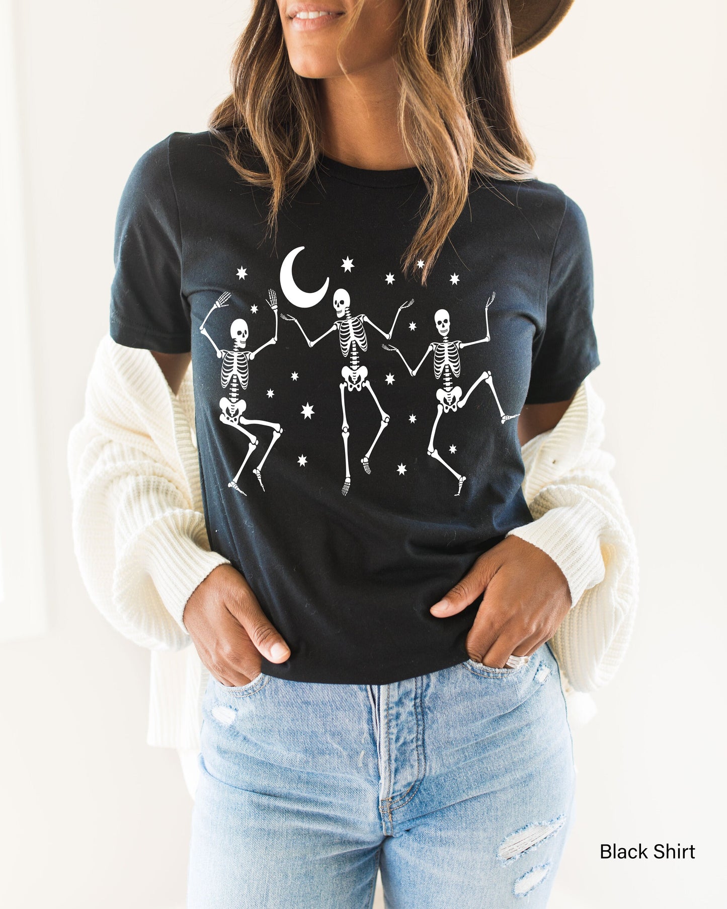 Halloween Kids Skeleton Sweatshirt,Halloween Party Kids Dancing Skeleton Shirt,Halloween Kids Sweatshirt,Skeletons  Halloween Tee,C6127Y