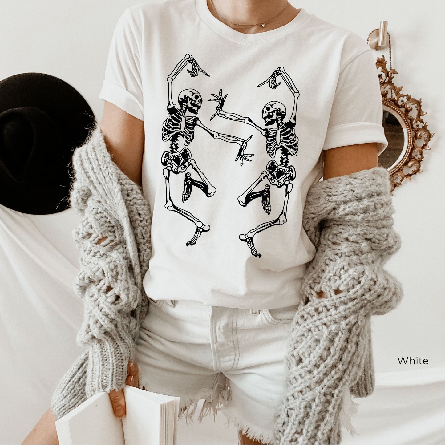 Halloween Skeleton Shirt,Halloween Party Dancing Skeleton Shirt,Skeletons  Halloween Shirt,Halloween Costume,Comfortable Tee,C6116