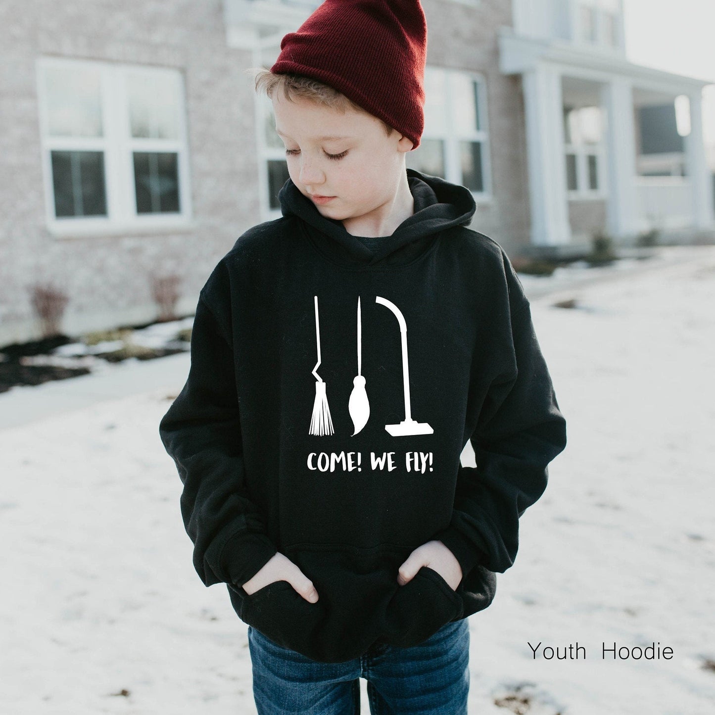Come We Fly Kids Hoodie,Halloween Sweatshirt,Halloween Youth Shirt,Halloween Toddler Shirt,Halloween Baby Bodysuit,Boo Kids,C5402K
