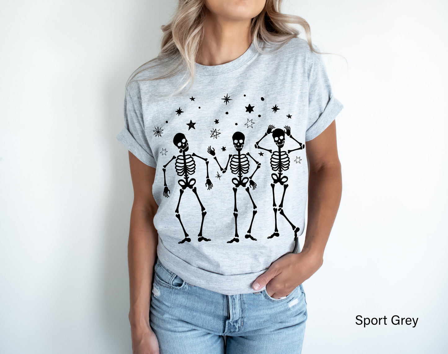 Halloween Skeleton Sweathirt,Halloween Party Dancing Skeleton Shirt,Skeletons  Halloween Shirt,Halloween Costume,Comfortable Tee,C6128