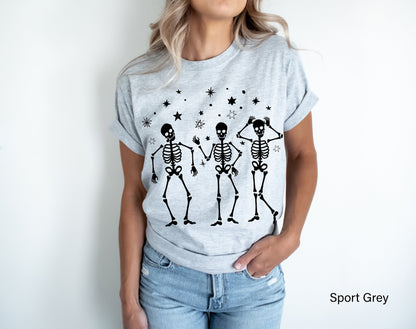 Halloween Skeleton Sweathirt,Halloween Party Dancing Skeleton Shirt,Skeletons  Halloween Shirt,Halloween Costume,Comfortable Tee,C6128