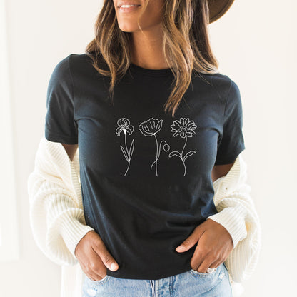 Custom Birth Month Flower Sweatshirt, Birthday Flower Shirt, Birth Month Flower Shirt, Customized Birthday Month Shirt, Gift for Mom  C5729