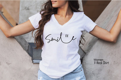Smile Shirt,Smile Tank Tops,Cute Positive Tshirt,Trendy Smile Racer Back,Happy T shirt,Funny Motivation T-shirt,Smiley Face Kids Tees,C5078