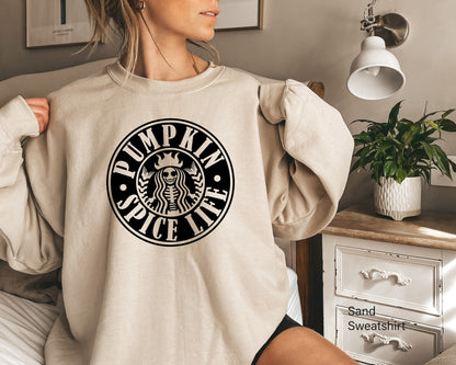 Pumpkin Spice Sweatshirt, Fall Sweatshirts for Women,Coffee Lover Gift for Best Friend, Pumpkin Spice Season Sweatshirt, C6140