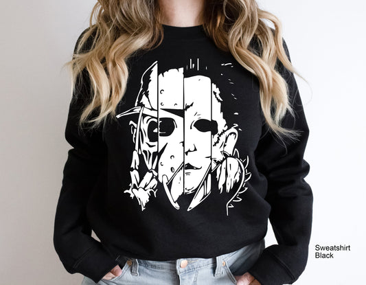 Halloween Sweatshirt, Horror Movie Killers, Halloween Sweatshirt, Halloween Friends,Horror Movie,Horror Movie Shirt,Halloween Horror,C6154