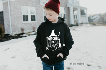 Halloween Hoodie,Witches Be Crazy Shirt,Halloween Witches Tshirt,Halloween Sweatshirt,Womens Halloween Tee,Crazy Witch T-Shirt, C5321