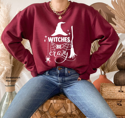 Witches Be Crazy Kids Sweatshirt,Halloween Kids Hoodie,Halloween Youth Shirt,Halloween Sweatshirt,Boo Kids,C5321K
