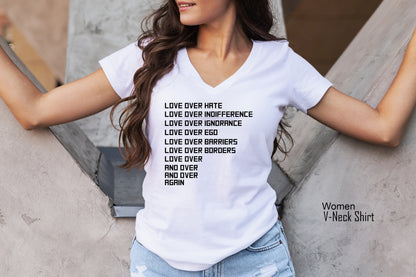 Love Over Hate Love Shirt, Equality Shirt, Racial Equality, Black History Tee, Social Justice Shirt, Human Rights Shirt, Clothe Design,C5017