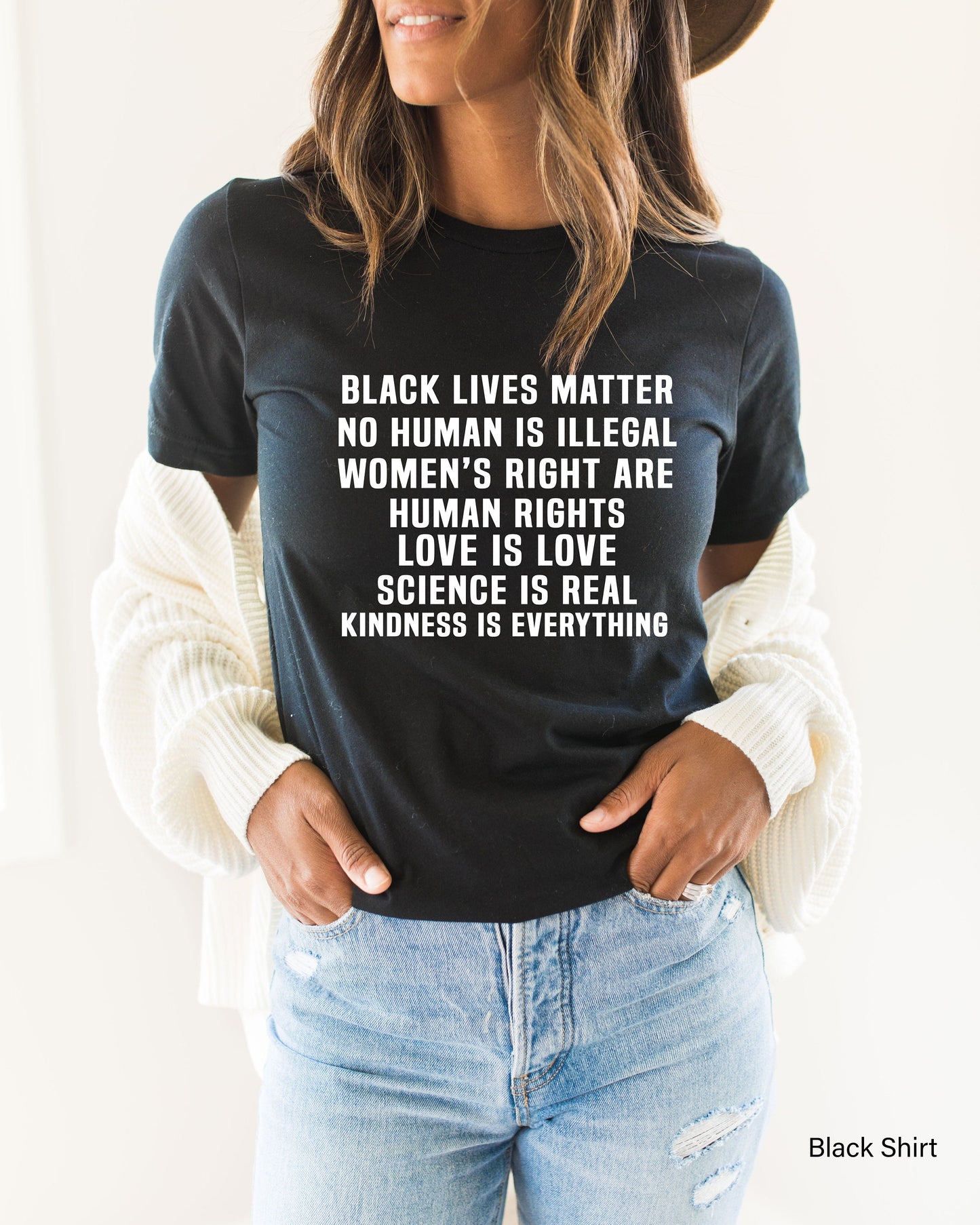 Black Lives Matter Shirt, Science is Real, No Human Is Illegal, Womens Rights, Womens Rights Tshirts, Dad Gift, C5667