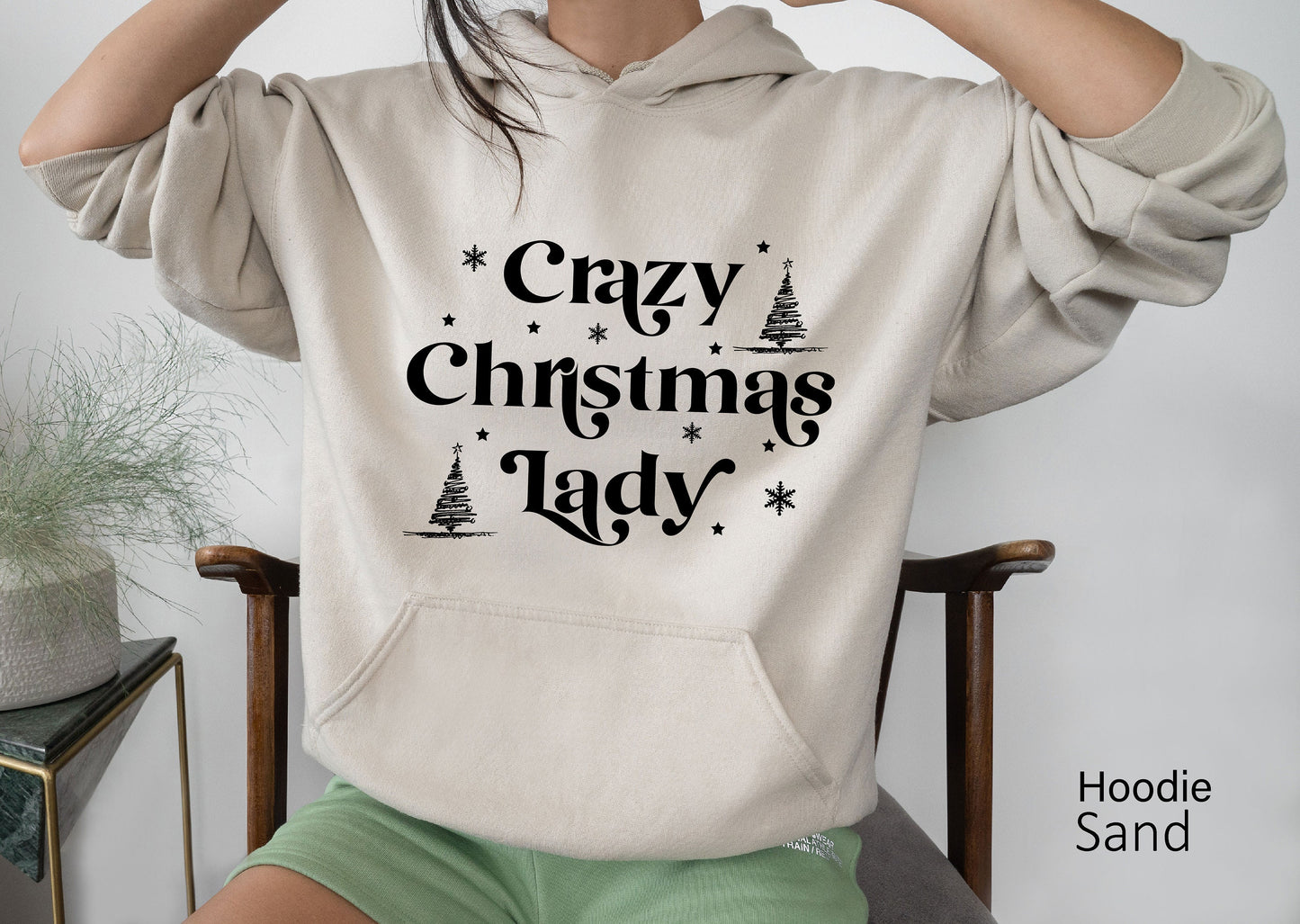 Crazy Christmas Lady Sweatshirt, Christmas Shirt, Pine Spruce Fir, Christmas Gift Ideas, Holiday Sweatshirt, Winter Tee, C6266