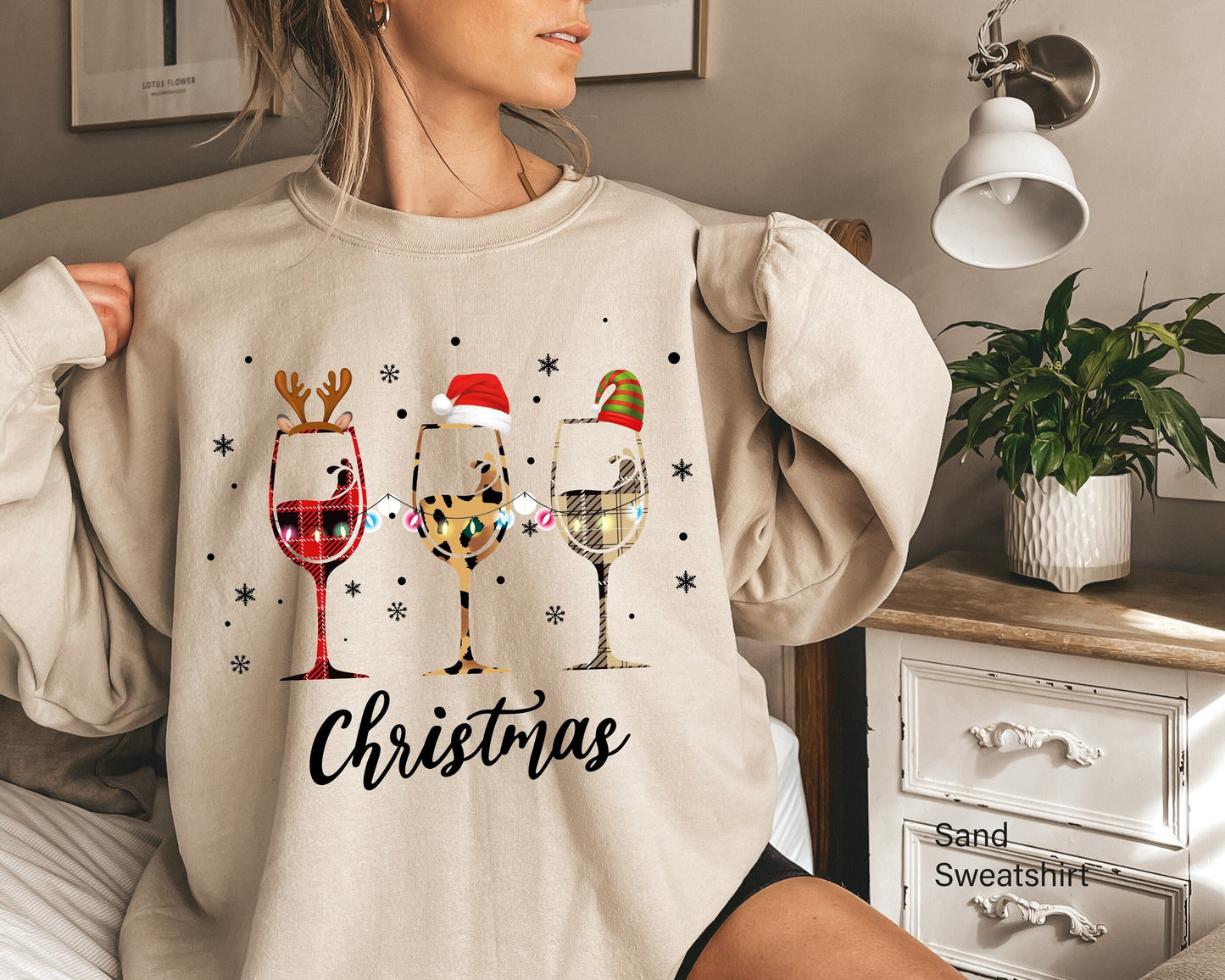 Christmas Wine Sweatshirt,Christmas Drinking T-Shirt,Wine Glass Santa Hat Shirt,Christmas Wine Bling Shirt,Funny Christmas Shirt,C6276