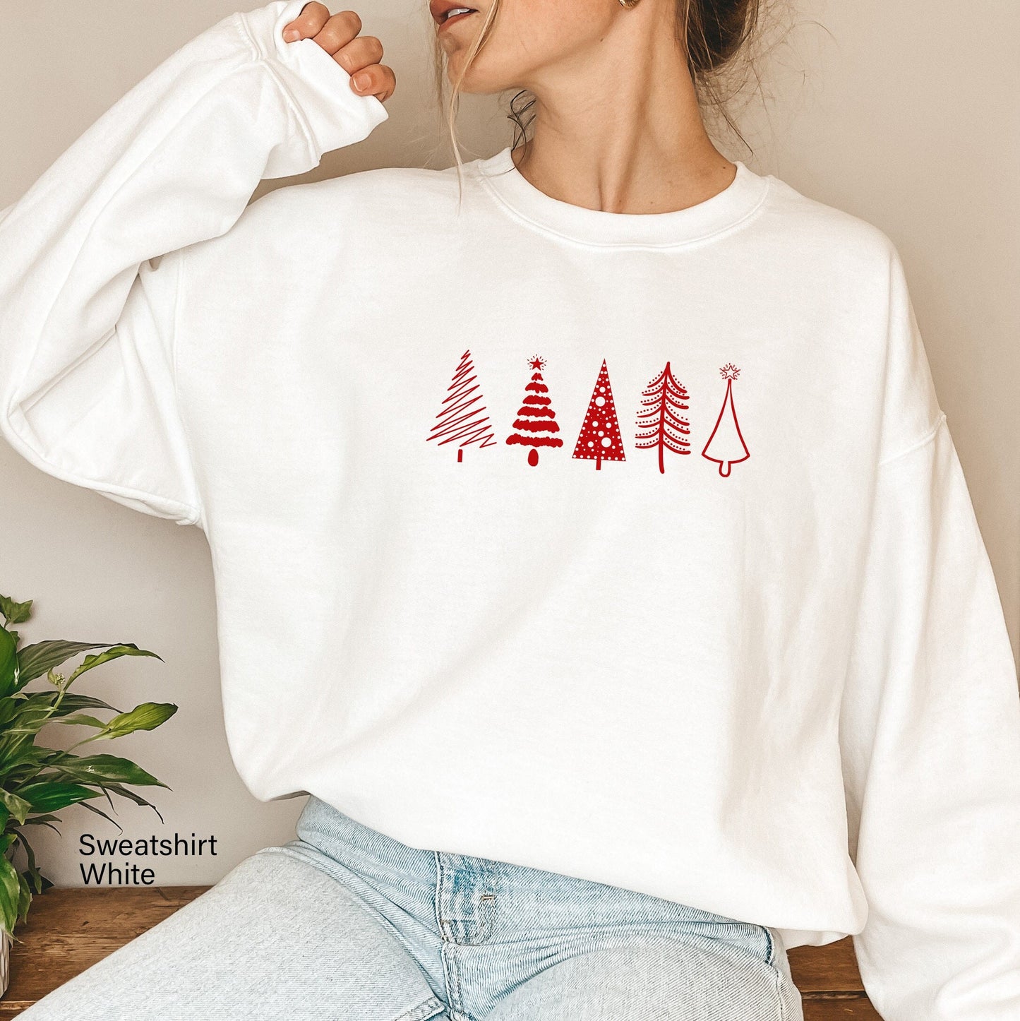 Christmas Tree Shirt, Christmas Sweatshirt, Cute Christmas Sweatshirt, Holiday Sweatshirt, Women's Christmas Sweatshirt, C5522