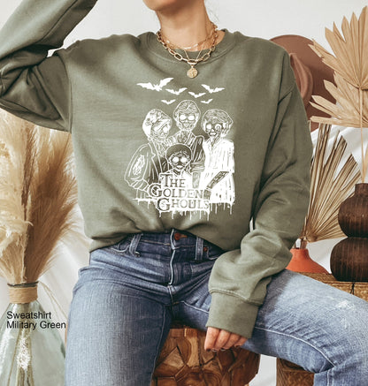 The Golden Ghouls,Skeleton Family Shirt,Halloween Sweatshirt,Halloween Sweater,Funny Halloween Sweatshirt, Fall Shirt,Cute Halloween, C6181