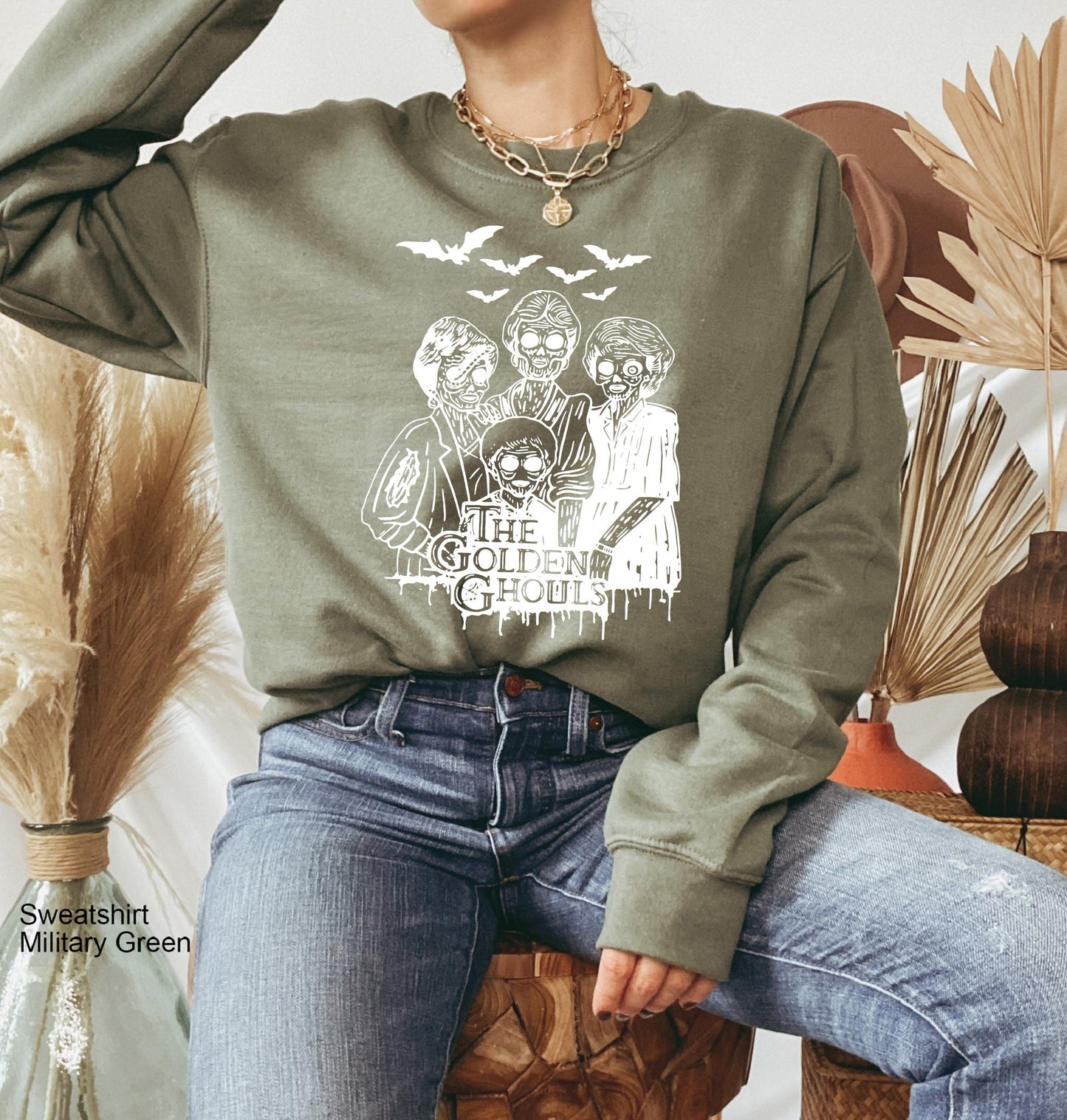 The Golden Ghouls Shirt,Halloween Sweatshirt,Halloween Sweater,Horror Film Tshirt,Funny Halloween Party T shirt,Halloween Party Tee,C6181