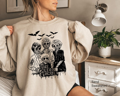 The Golden Ghouls,Skeleton Family Shirt,Halloween Sweatshirt,Halloween Sweater,Funny Halloween Sweatshirt, Fall Shirt,Cute Halloween, C6181