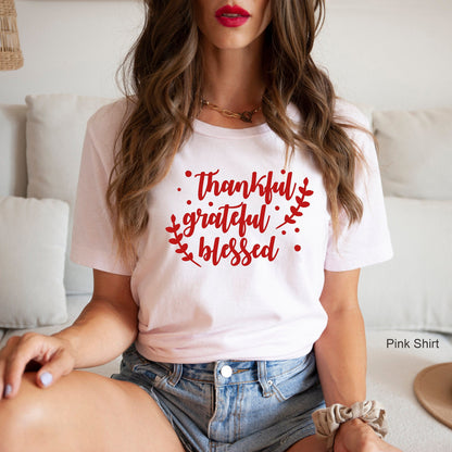 Thankful Grateful and Blessed Sweatshirt,Thankful Shirt,Give Thanks Shirt,Thanksgiving Shirt,Thanksgiving, Fall Raglan, Blessed Tee,C6201
