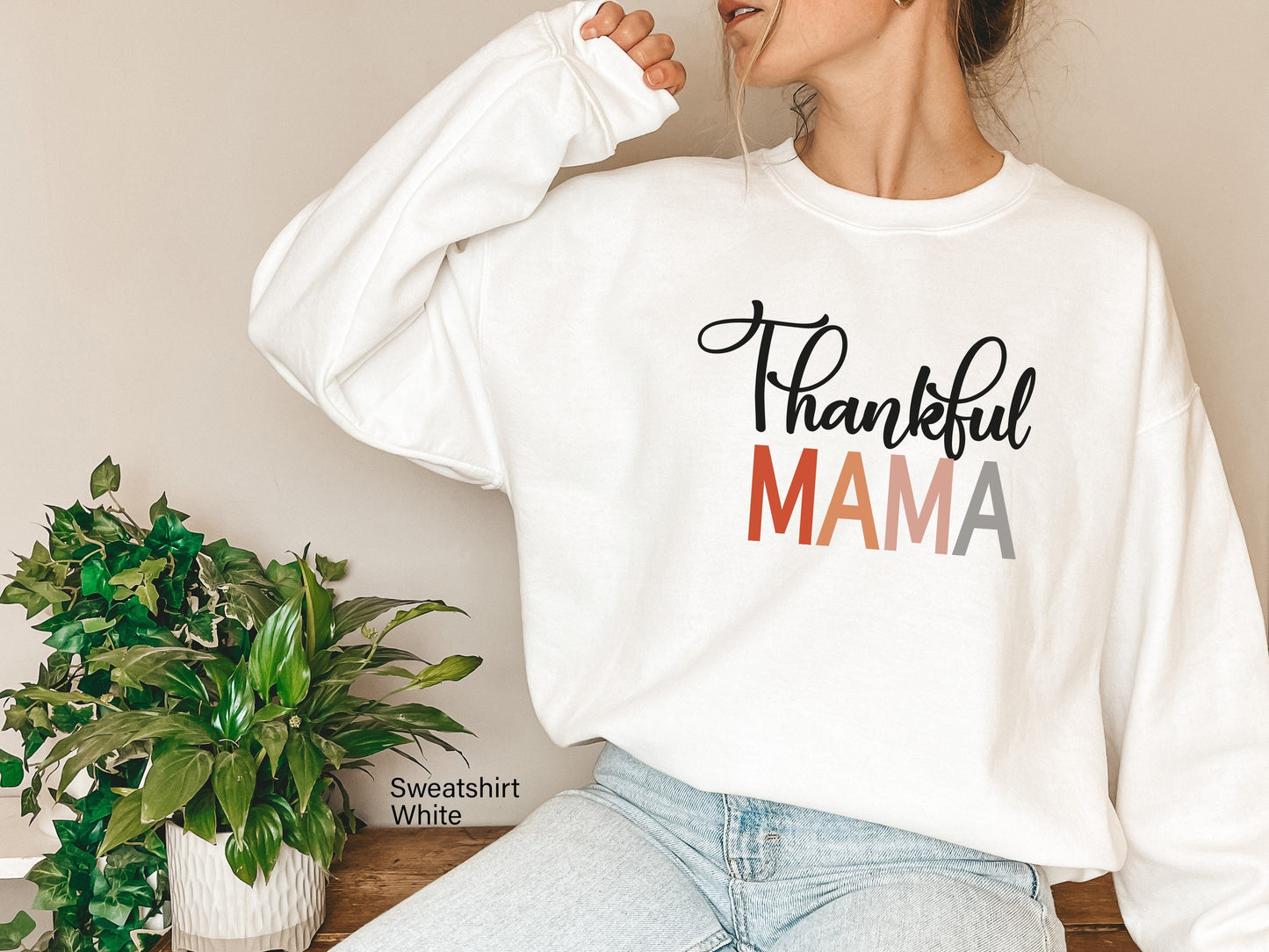 Thankful Mama Sweatshirt, Thanksgiving Tee, Thankful Shirt, Thanksgiving Shirt Women, Womens Thanksgiving Shirt, Thankful Tshirt, C6210