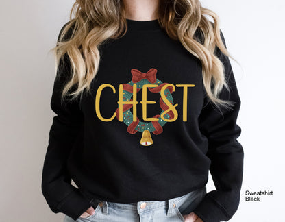 Chest Nuts Couples Christmas Sweatshirt,Couple Christmas Hoodie,Couple Sweaters,Funny Christmas Shirt, Matching Christmas Shirts,C6328