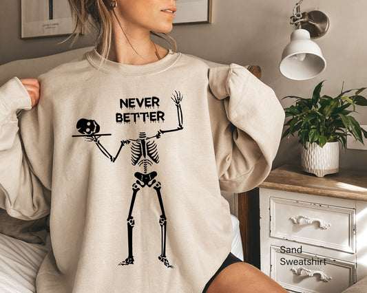 Halloween Skeleton Sweatshirt,Halloween Party Skeleton Shirt,Skeletons  Halloween Shirt,Halloween Costume,Comfortable Tee,C6130