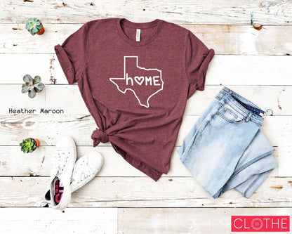 Texas T-Shirt, Shirt for Women, Shirt for Teens, Where I'm From State Shirt, Home Tee, Home State Shirt, Clothe Design, C5584