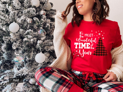 It is The Most Wonderful Time of The Year Sweatshirt, Christmas Sweatshirt, Cute Xmas Shirt, Vintage Red Christmas Truck Sweat, C6269