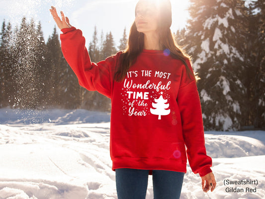 It's The Most Wonderful Time Of The Year, Hooded Sweatshirt, Family Christmas Shirts, Christmas Hoodies For Women, Clothe Design, C5505
