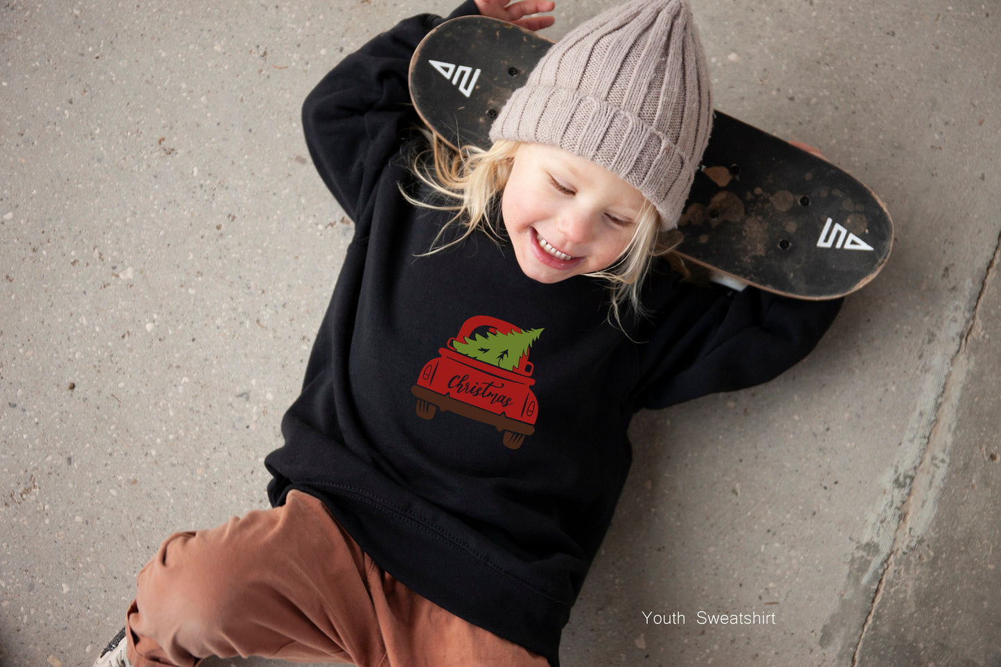 Christmas Trees Truck Sweatshirt,Pine Spruce Fir,Christmas Gift Ideas, Holiday Sweatshirt,Christmas Sweatshirt,Winter Tee,C6256