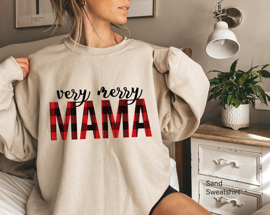 Family Christmas Shirts, Matching Holiday Shirts, Very Merry, Buffalo Plaid, Family Tee's, C6247