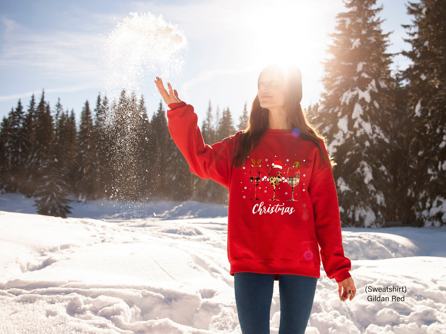 Christmas Wine Sweatshirt,Christmas Drinking T-Shirt,Wine Glass Santa Hat Shirt,Christmas Wine Bling Shirt,Funny Christmas Shirt,C6276