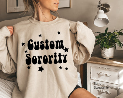 Custom Sorority Chapter Sweatshirt, Custom Hoodie, Custom Greek Apparel, Sorority Reveal Shirt, Custom Sorority Shirt, C6187