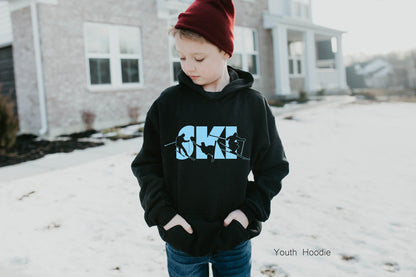 Ski Sweatshirt,Skiing Sweatshirt, Skier Hoodie, Apres Ski Sweater, Ski Season, Ski Trip Shirt, Unisex Crewneck, Winter Sweatshirt,C5959
