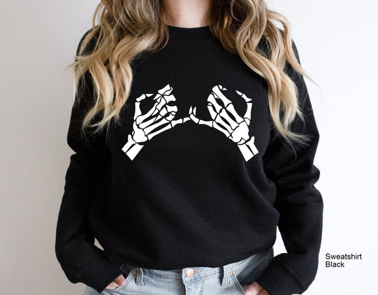 Skeleton Hand I Promise Sweathirt,Skeleton Love Hoodie,I Promise Sweatshirt,Hand Hoodie,Skeleton Hand Shirt,Love Shirt,,Skull Tee,C6383