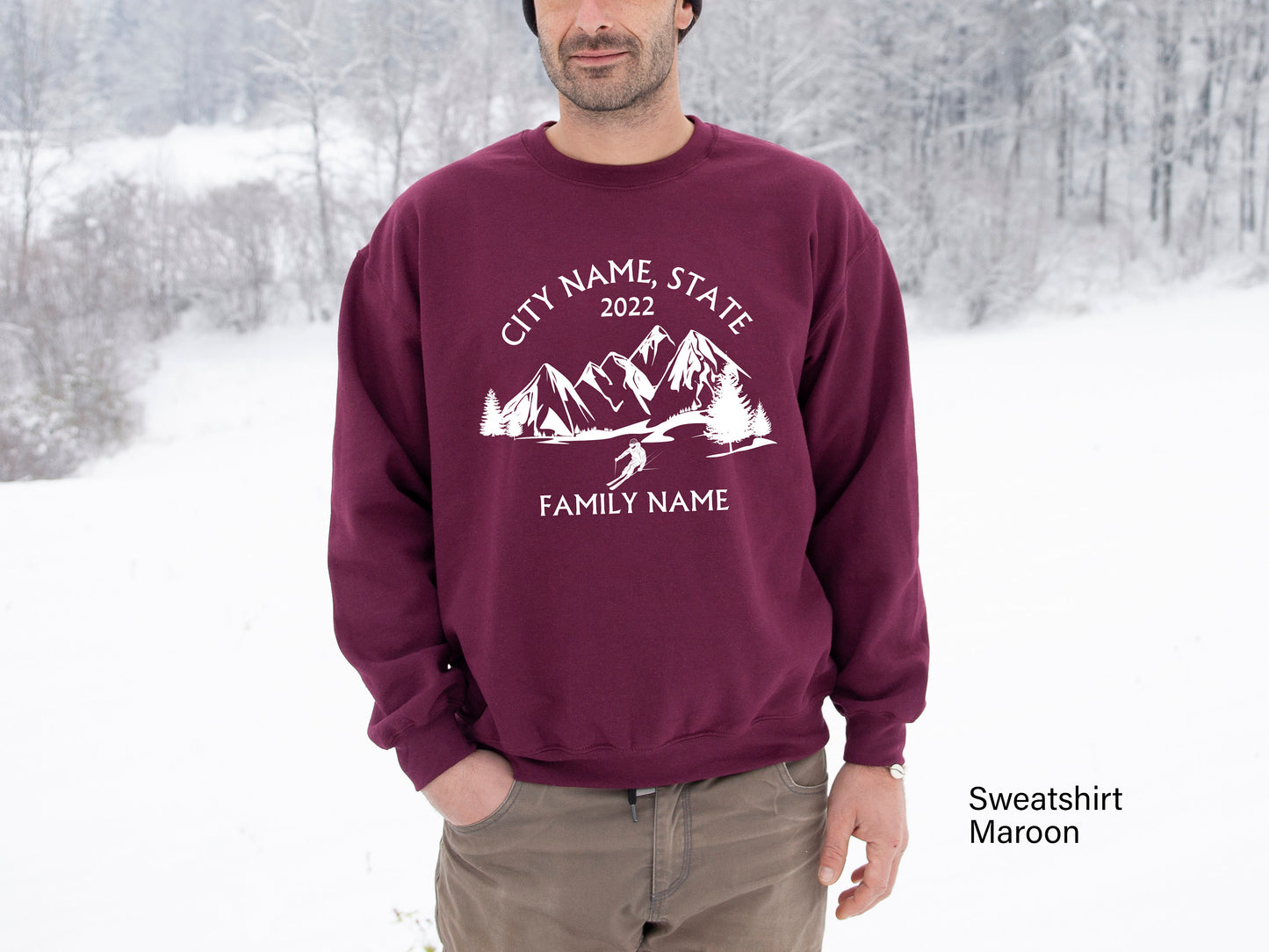 Custom Ski Sweatshirt,Family Ski Trip Sweatshirt,Personalized Ski Trip shirt,Custom Family Snowboard Sweatshirt,Youth Ski Sweatshirt,C5948