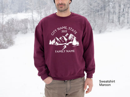 Custom Ski Sweatshirt,Family Ski Trip Sweatshirt,Personalized Ski Trip shirt,Custom Family Snowboard Sweatshirt,Youth Ski Sweatshirt,C5948