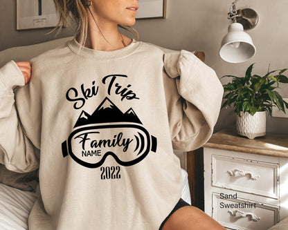 Custom Ski Sweatshirt,Family Ski Trip Sweatshirt,Personalized Ski Trip shirt,Custom Family Snowboard Sweatshirt,Youth Ski Sweatshirt,C5949