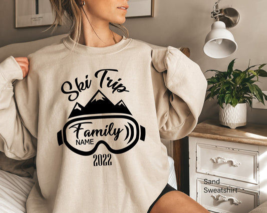 Custom Ski Sweatshirt,Family Ski Trip Sweatshirt,Personalized Ski Trip shirt,Custom Family Snowboard Sweatshirt,Youth Ski Sweatshirt,C5949