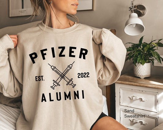 Pfizer Alumni Long Sleeve Shirt,Team Pfizer,Nurse Shirt,Vaccinated ,Funny Pandemic Shirt,Vaccination Shirt,Covid Vaccine Long Sleeve,C5688