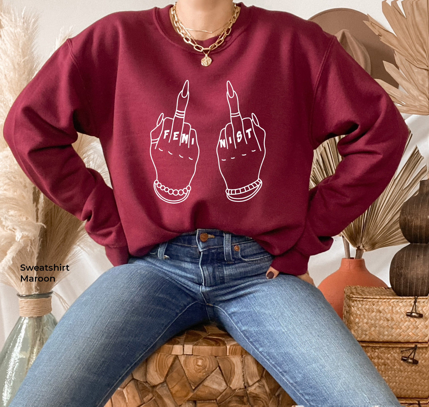 Fuck You Sweatshirt, Middle Finger Shirt, Feminist Shirt, Gifts for Her, Gifts for Him, Cool Shirt, Your Opinion Shirt, C6406