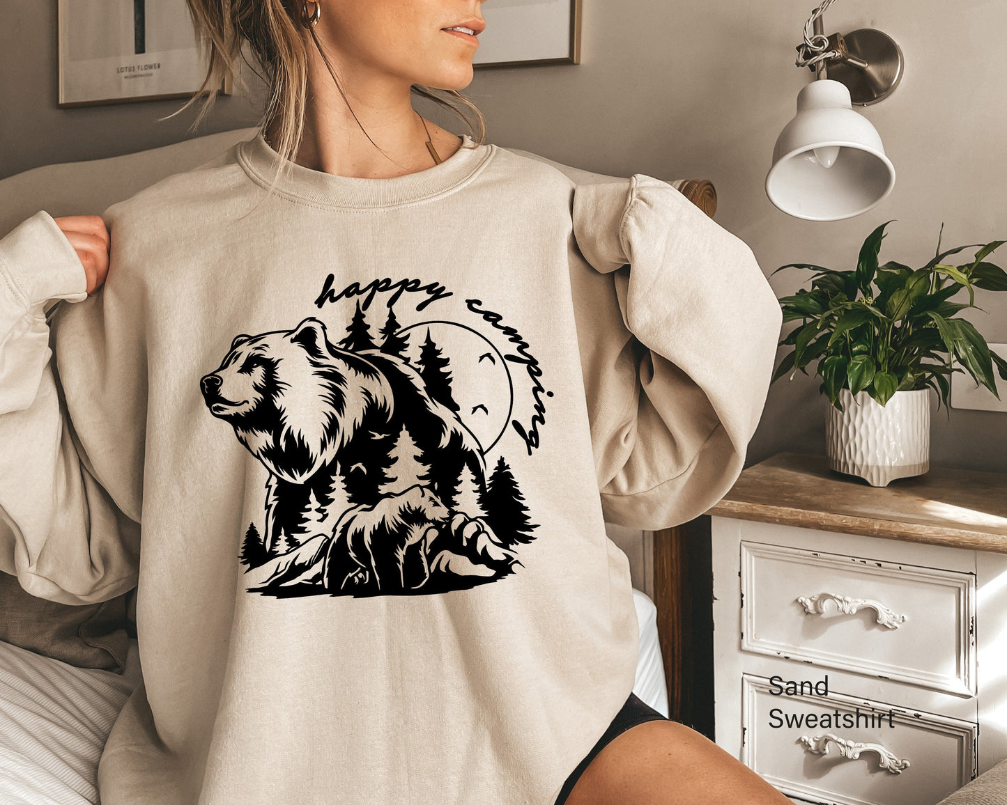 Happy Camping Sweatshirt, Camp Lover Gift, Camp Life Shirt, Camping T shirt, Camp Outfit, Camper Birthday Gifts, Adventure Shirts, C6420