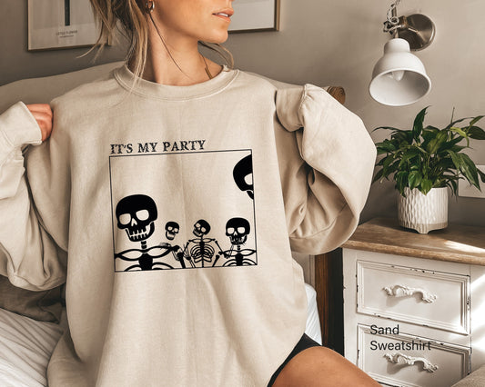 It’s My Party Sweatshirt, Alien T-Shirt, Alien Shirt, Ufo Shirt, Alien Tee Shirts, Black Unisex Shirt, Space Shirt, Science Shirt, C6515