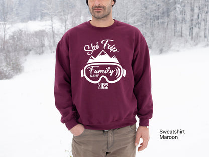 Custom Ski Sweatshirt,Family Ski Trip Sweatshirt,Personalized Ski Trip shirt,Custom Family Snowboard Sweatshirt,Youth Ski Sweatshirt,C5949