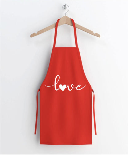 Love Apron, Love Sign, Valentine’s Day Apron, Cooking Gifts,  Valentine's Day, Birthday Gift, Baking Apron, Clothe Design, C5564