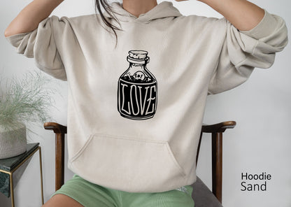 Skull Skeleton Sweatshirt, Love Sweatshirt, Skeleton Shirt, Skeleton Hoodie, Skeleton Drinking Beer Sweatshirt, Skull Shirt, C6496